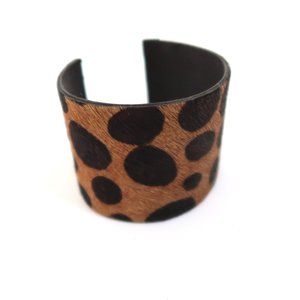 ANIMAL print hair calf cuff bracelet